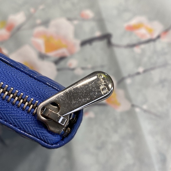 DIOR Lady Dior Blue Cannage Style Zippy Wallet - Picture 3 of 8